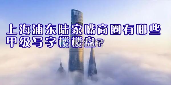 上海浦東陸家嘴商圈有哪些陸家嘴甲級寫字樓樓盤？