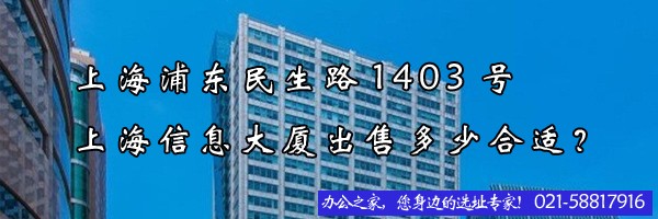 上海浦東民生路1403號(hào)上海信息大廈出售多少合適？